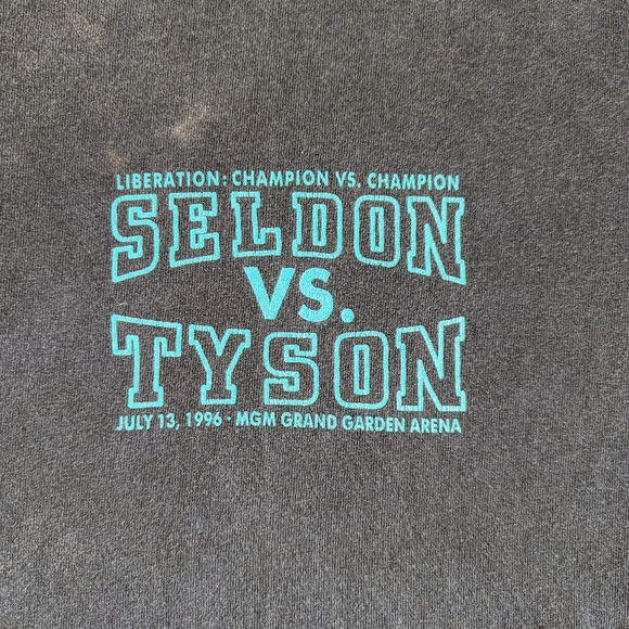 SELDON VS TYSON w/Original (Cancelled) Fight Date of July 13, 1996 RARE XL - Picture 6 of 15